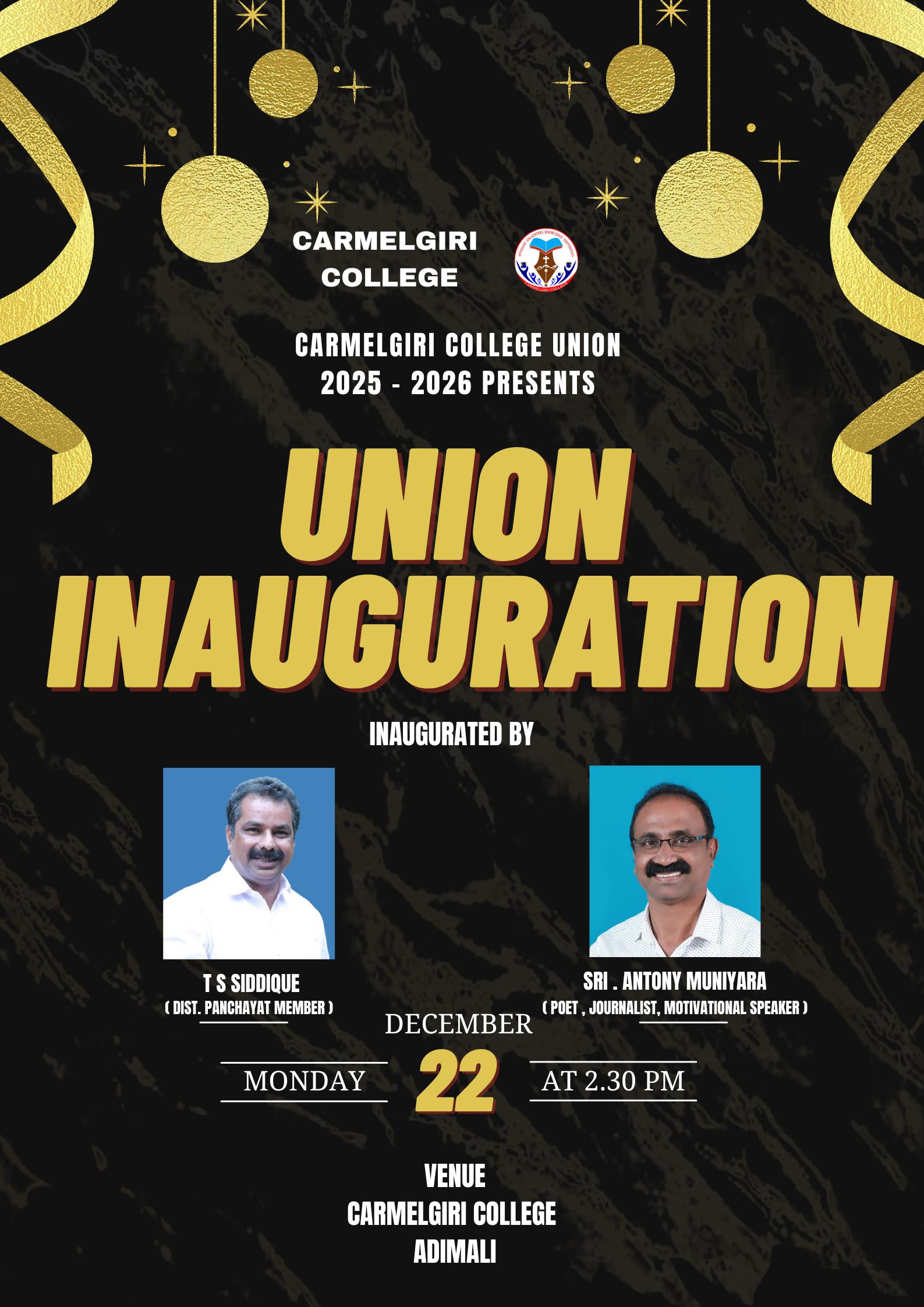 College Union 2025-2026 Inauguration